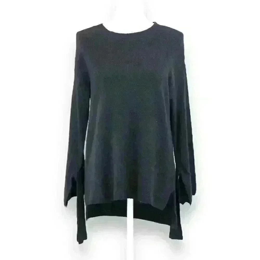 Halogen Black Crewneck Hi-Lo Sweater –‎ XS Petite